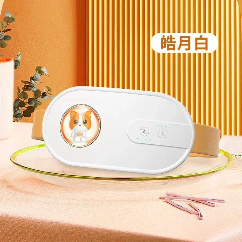 Electric Period Cramp Massager Vibrating Heating Belt for Menstrual Colic Relief Pain Waist Stomach Abdominal Warm Palace Belt