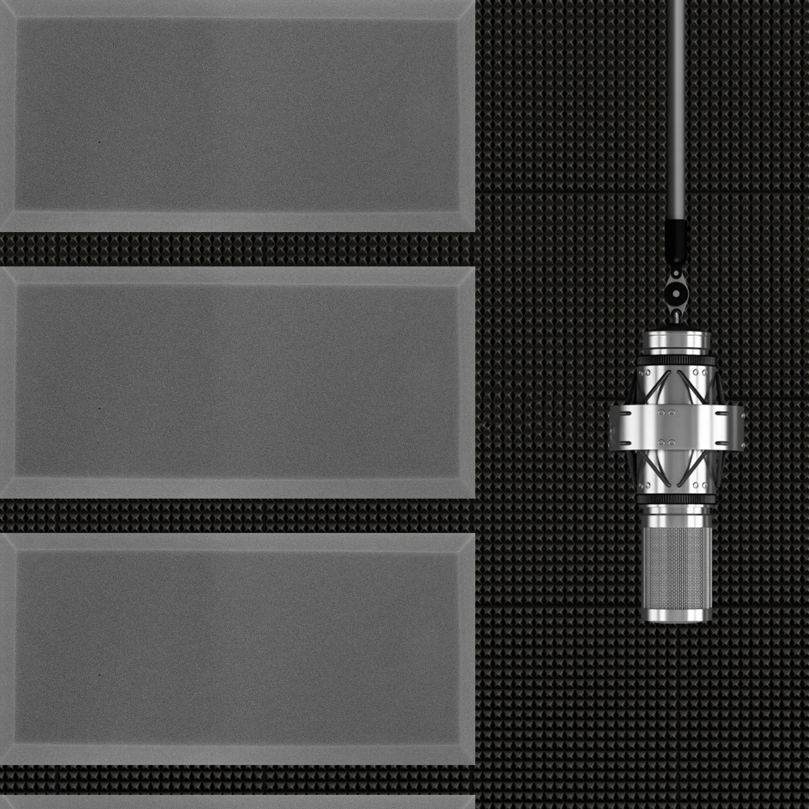 

3 шт. профессиональных звукопоглощающих панелей для шумоизоляции, звукоизоляционные поролоновые подушечки для записи музыки и подкастов