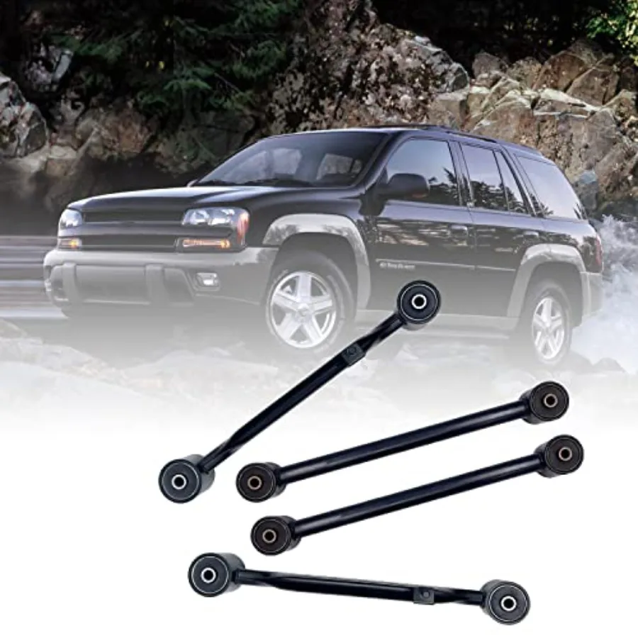 أذرع التحكم في الزائدة الخلفية العلوية السفلية 4 قطعة لسيارة شيفروليه تريل بليزر 200208 SUV ترقية تعليق السيارة مع ش مع تعزيز #3