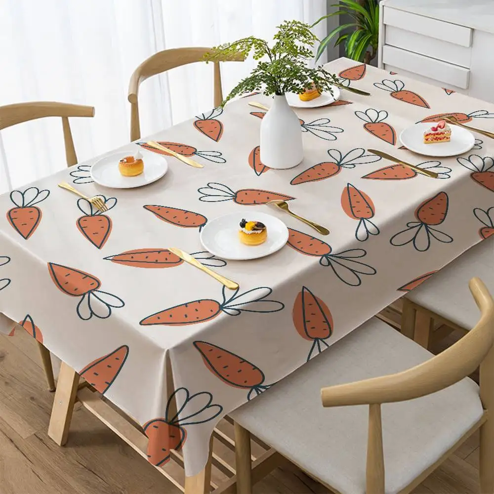 

Cartoon Animal Print Durable Rectangle Tablecloth - Scratch-Resistant For Restaurants, Cafés & Service
