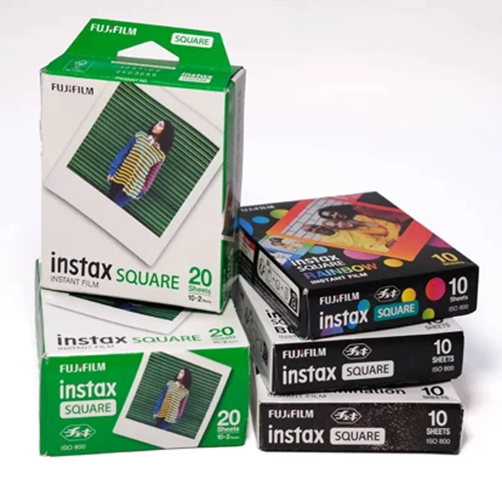 New 100% Genuine Fujifilm Instax Square White Edge Films Photo Paper 10-100 Sheets For Instax SQ10 SQ6 SQ20 Share SP-3 Printer