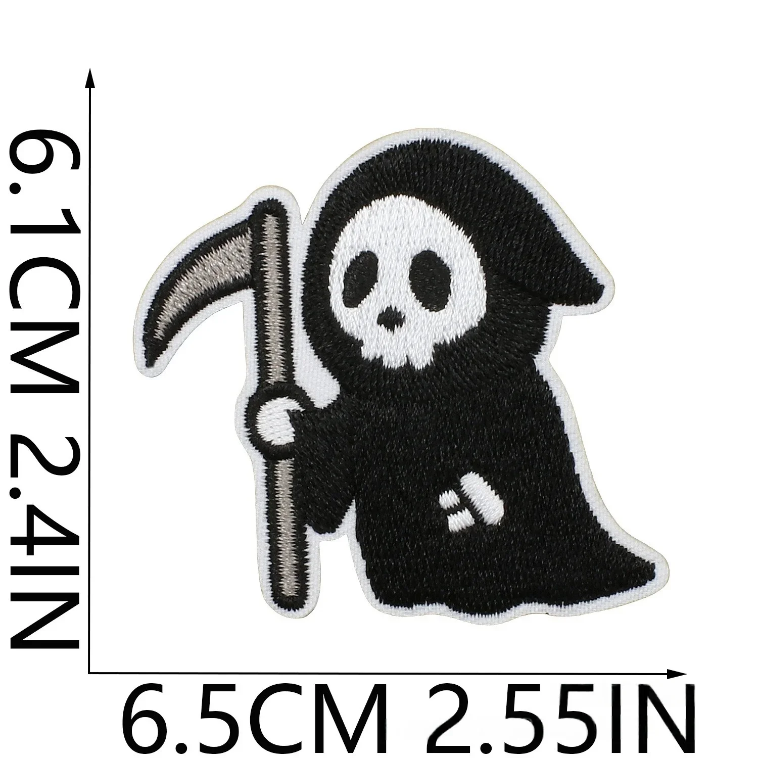 Naszywka z haftem nietoperza-ducha, naklejka z haftem ducha śmierci, naszywka do dekoracji ubrań, naszywka z haftem kota-ducha na komputer.