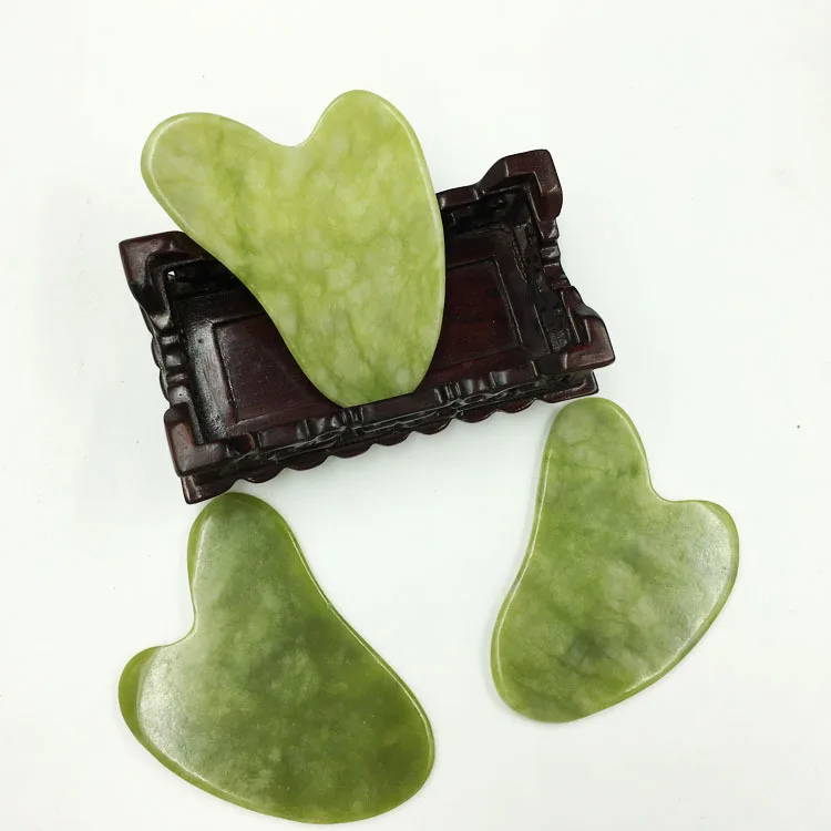 Natural Jade Guasha Massager Stone Gua Sha Board Beauty Tool Health Care Guasha Scraper Face Lifting Massage Meridian Scraping