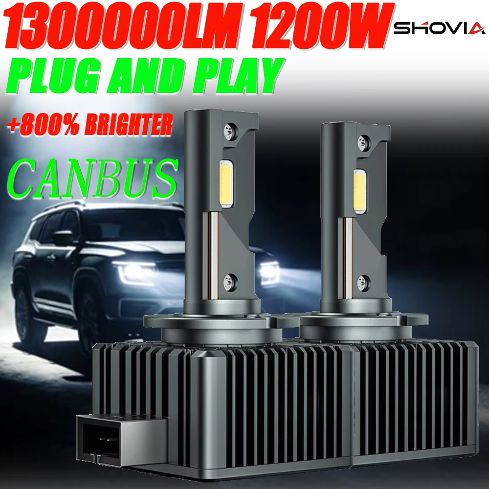 

D1S D2S D3S D4S D8S LED Lights Bulb for Car CANBUS Auto Headlight Replace Xenon Headlamp 1300000LM High Power 12V 24V Plug&Play