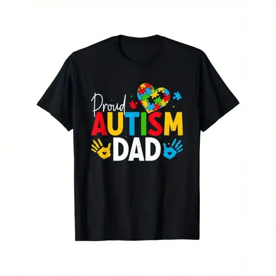 

Футболка Proud Autism Dad Advocate Acceptance & Inclusion — 100% хлопок, 180 г/м2, односторонний красочный дизайн-головоломка в форме сердца