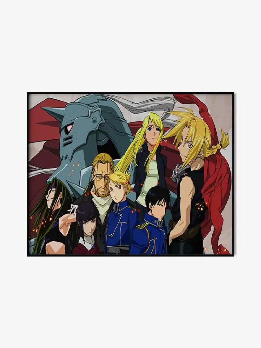 Fullmetal Alchemist Anime Canvas Poster Print  Japanese Cartoon Art for Living Room Wall Decor  Home Decoration  Premium Quality