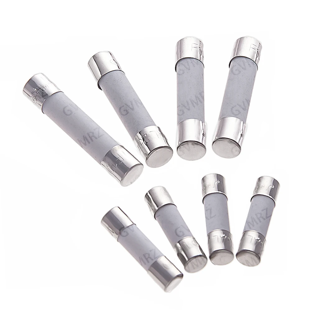 10PCS 3A 3.15A 4A-30A 1A 1.5A 6X30MM 5X20MM Fast Blow Ceramic Fuse 5*20mm 250V 2A 2.5A  Slow Break The Fuse Tube 0.5A  0.1A