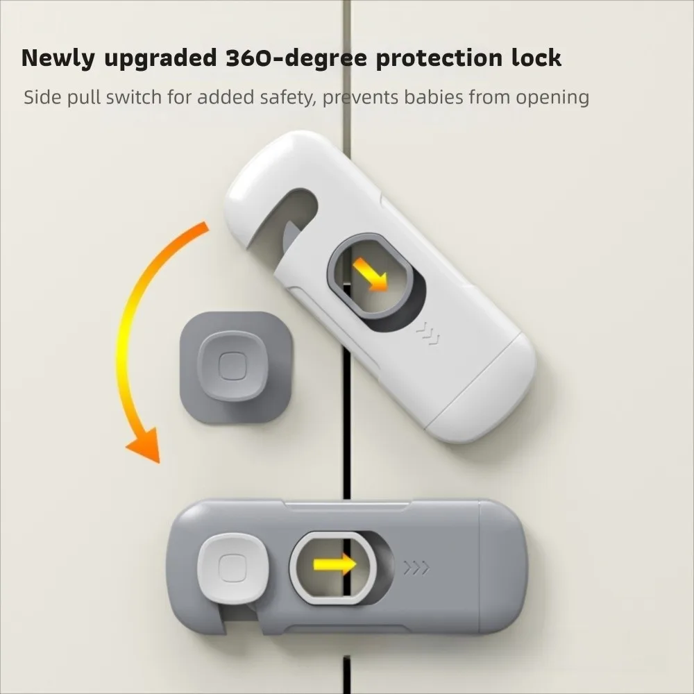 1pcs Security Protection Child Safety Cabinet Lock Multi-function Baby Anti-Pinch Hand Drawer Door Locks Plastic