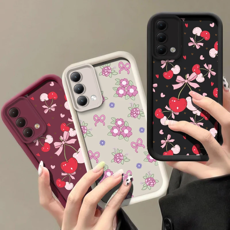 Cherry Flower Phone Case For Infinix Tecno Spark 20C 10 Pro 6 Go 2024 2023 2022 Camon 40 Pro 30 20 Pova 7 Soft Silicone Cover