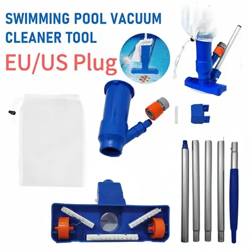 Imagen 2 del producto Cabezal de aspiradora para piscina con kit de limpieza de bolsa de cepillo para filtro de piscina y limpiador de piscinas