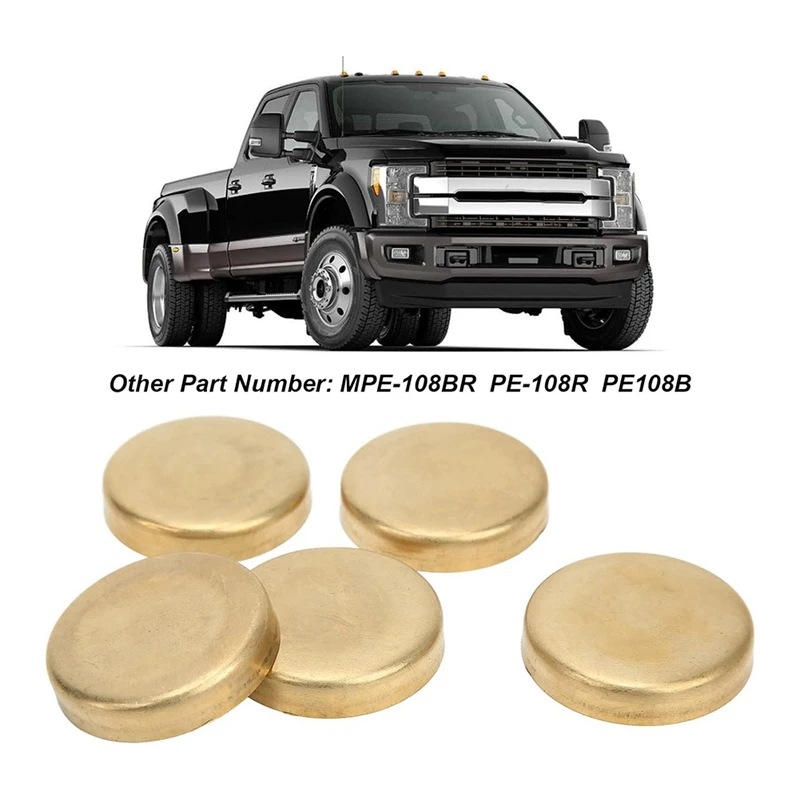 Brass Freeze Plug Kit Engine Expansion Plugs PE-108R PE108B For Small Block Windsor Engines 255Ci 260Ci 289Ci 1962-2001