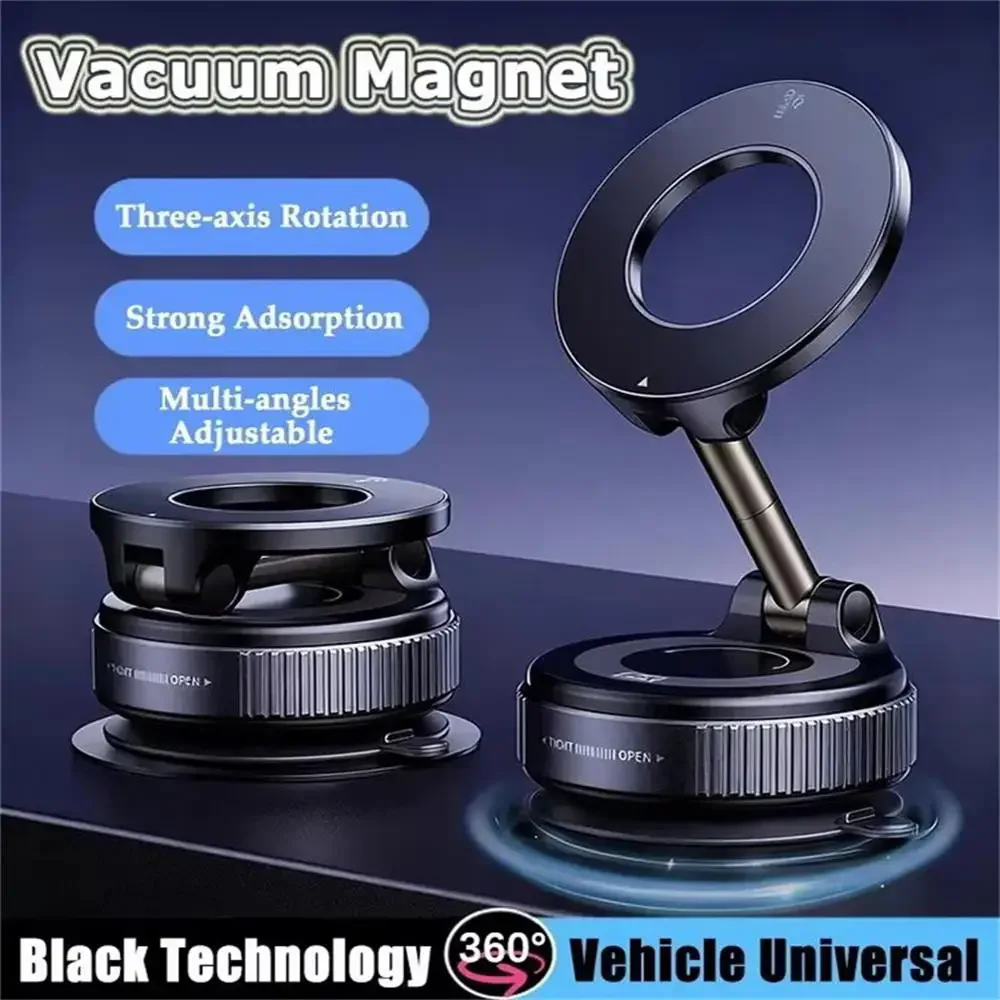 

Vacuum Magnet Bracket Version Magnetic Adjustment Strong Suck Design Foldable Multi-angles Car Phone Holder UpgradedNavigation