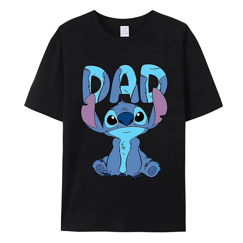 Camiseta de Stitch Disney para hombre y mujer, ropa para padres e hijos, ropa familiar, Anime de dibujos animados, regalos de cumpleaños