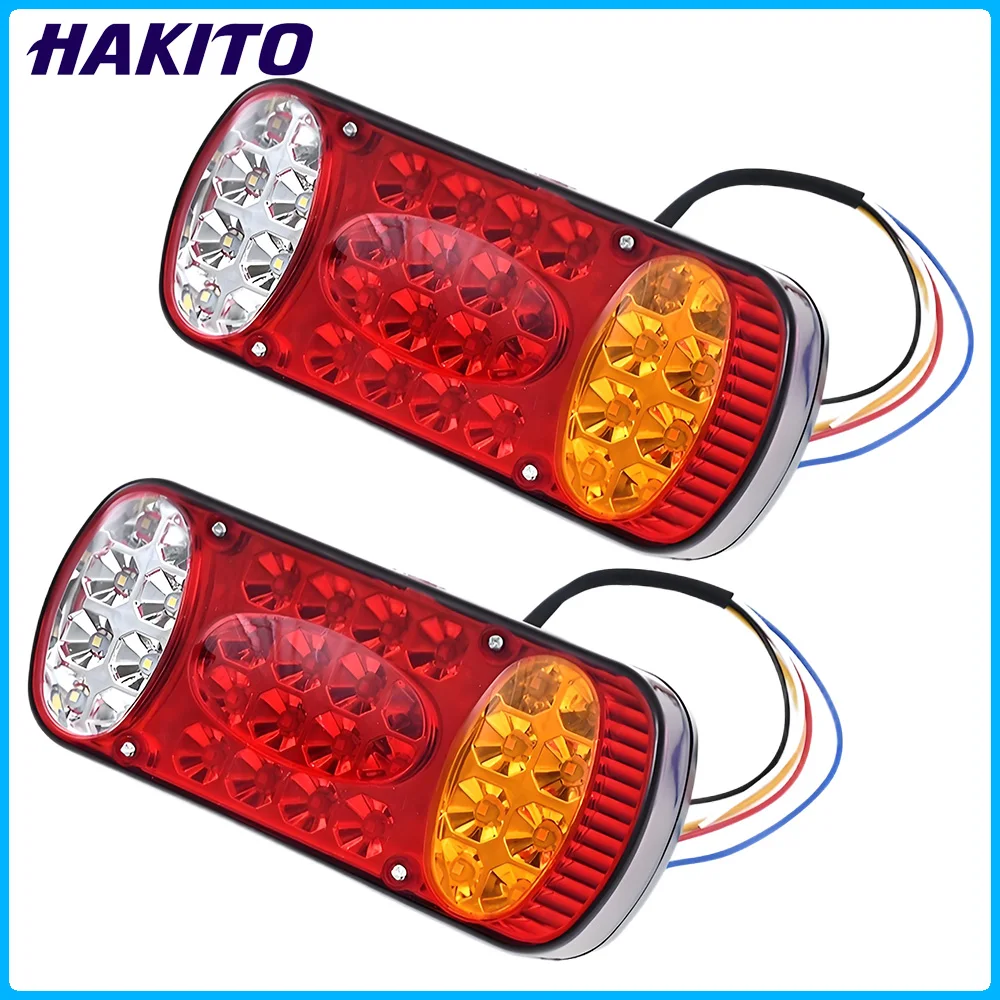 

12 В 24 В 32 светодиодный задний фонарь для автомобиля, грузовика, задний фонарь, стоп-сигнал, задний стоп-сигнал, сигнальная лампа, индикатор прицепа, грузовик, караван, фургон, UTE