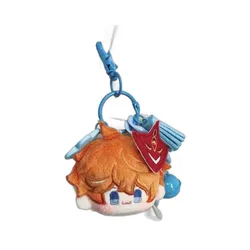 New Anime Genshin Impact Tartaglia Venti Keychain 8CM Doll Cute Soft Stuffed Keychain Plush Pendant Bag Decoration Cosplay Gift