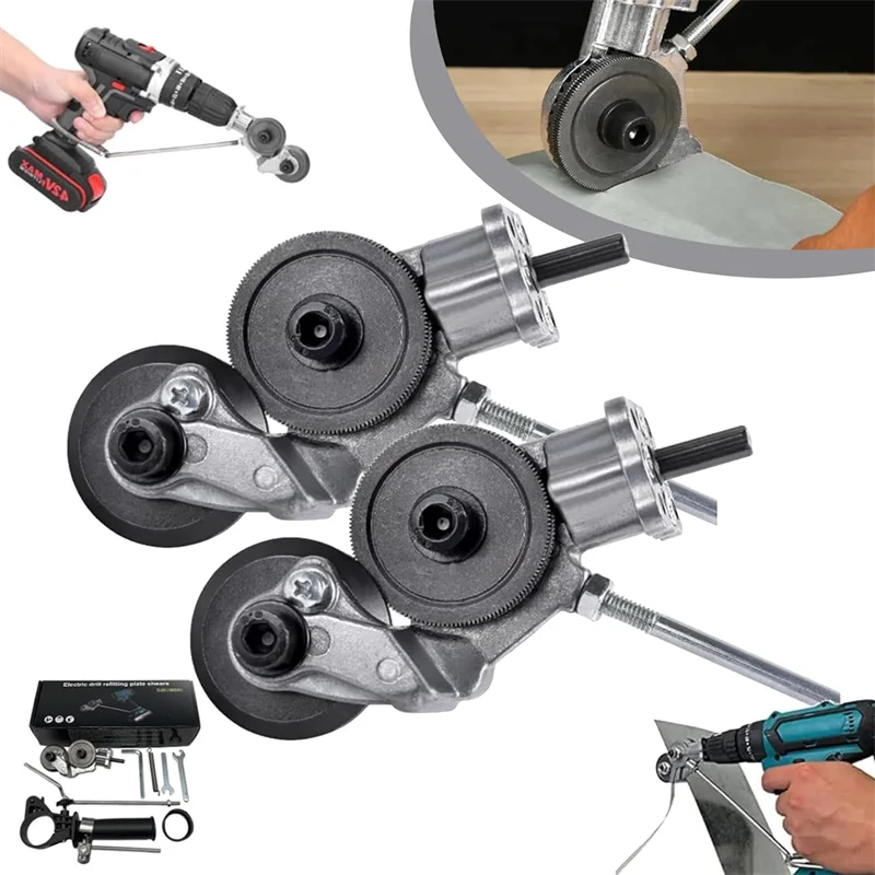 Sheet Metal Scissors Electric Drill Plate Cutter Attachment Saw Cutter Free Cutting Tool Sharp Cutting Plate Punch Shears