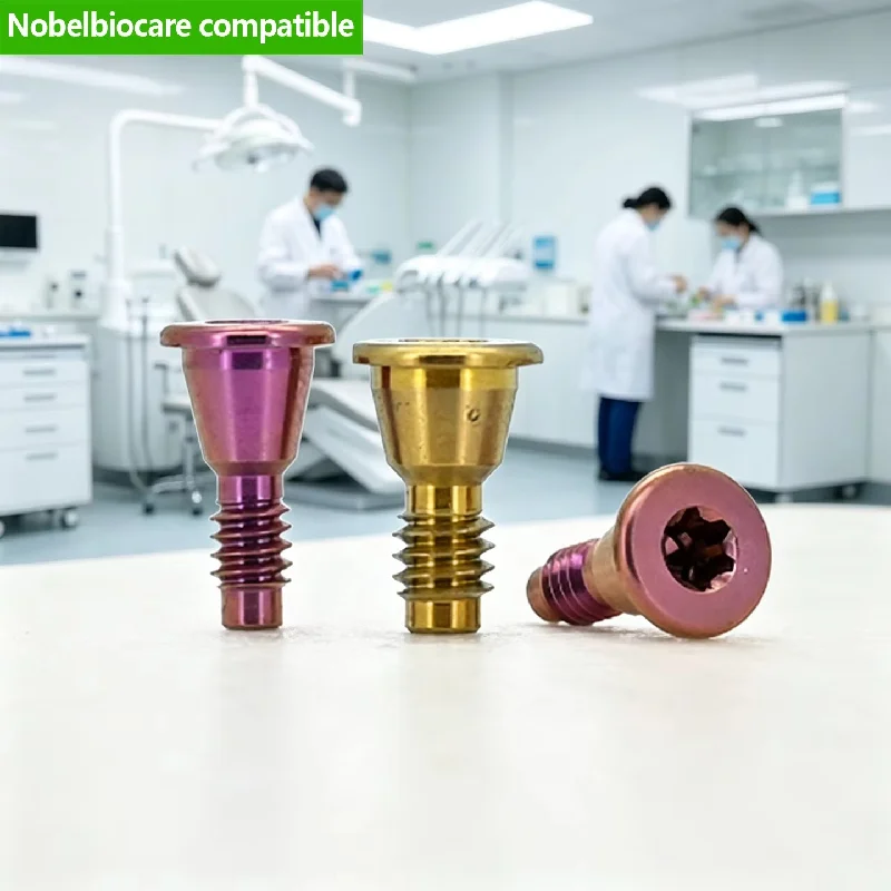 Grade 5 Titanium Cover Screw Compatible with Nobel Biocare CNC Machined Oral Care Restoration Spare Parts Factory Price OEM ODM