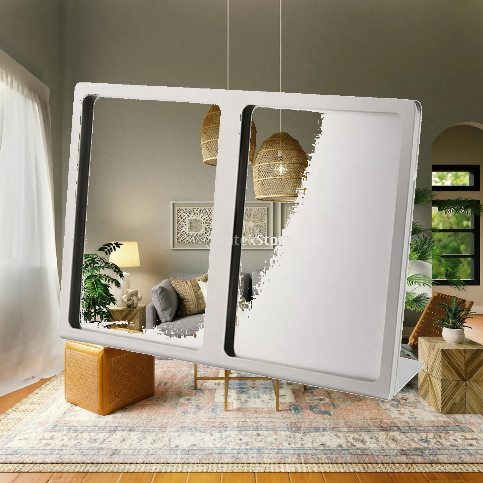 A5 Sign Holder Freestanding Tabletop Display Stand Metal Display Stand with Angled Frame Vertical for Cafes, Counters
