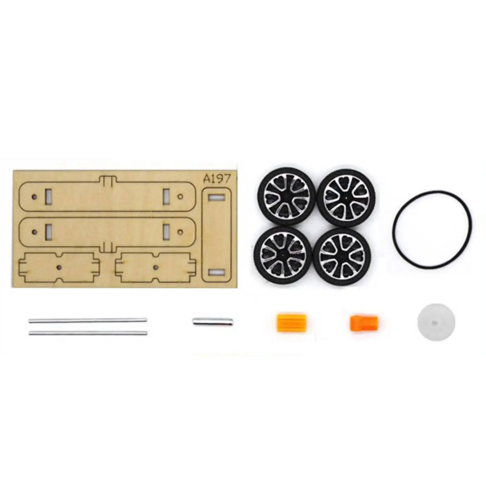 Analyste de modèle de voiture en bois bricolage, science physique, jouets nitifs, 10.5cm x 6.5cm x 3cm, 2-4 paquets