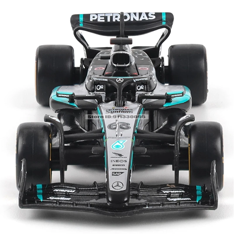 Bburago 1:43 Neuer F1 Mercedes-AMG 2025 W16 # 63 George Russell # 12 Kimi Antonelli Legierungsauto-Modell aus Druckguss, Sammlerstück – Detail 5