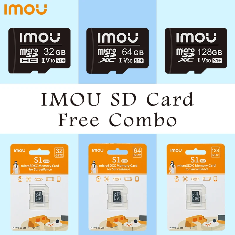 

IMOU Free Combo 32G/64G/128G SD-карта памяти Высокоскоростная эксклюзивная карта Micro SD XC для наблюдения