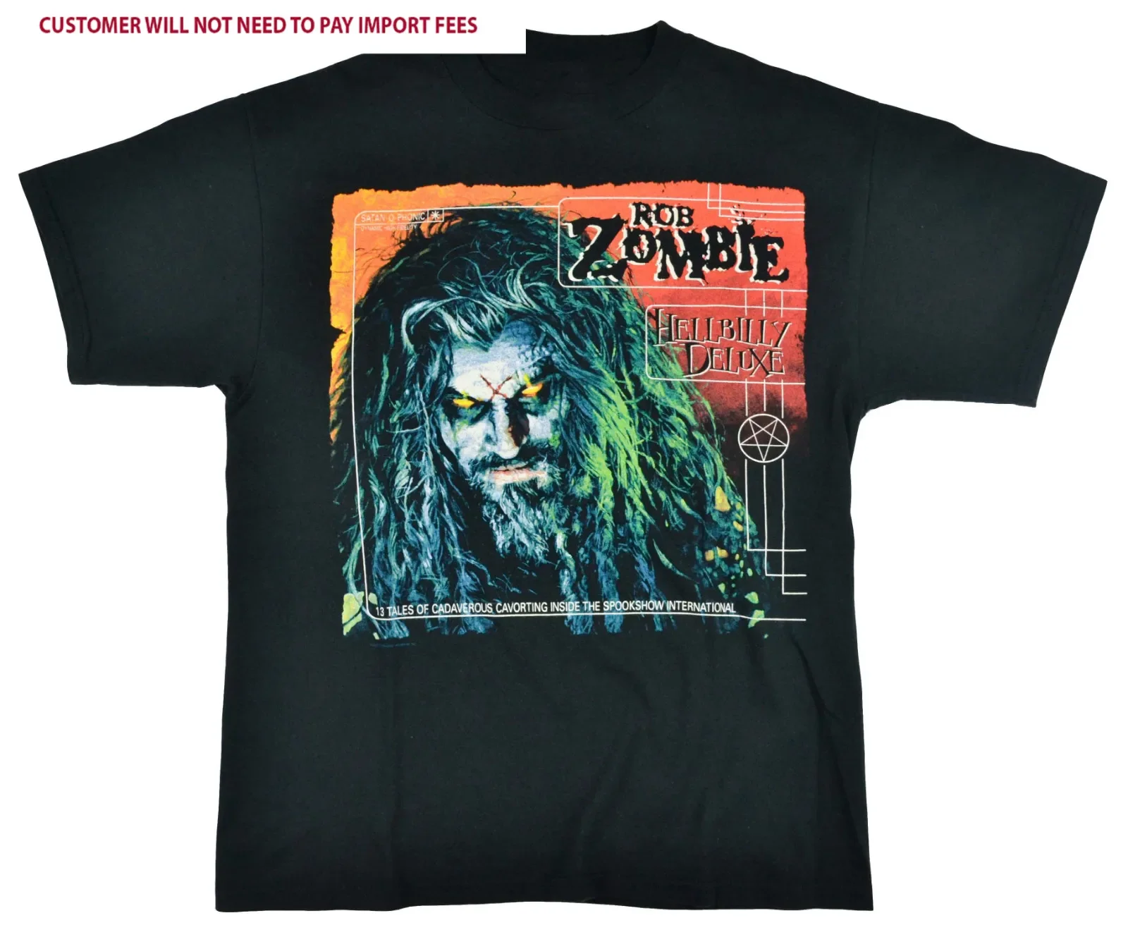 Vtg Rob Zombie Hellbilly Deluxe Gift For Fans Black S5XL Shirt VK038