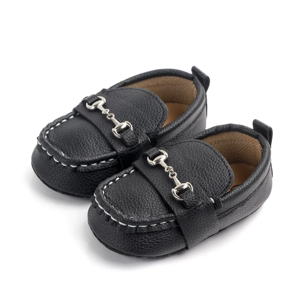 Mocassins en cuir à semelle souple pour bébés, chaussures CPull pour tout-petits, nouveau-né, garçons, filles, mocassins avec JOfor, article pour