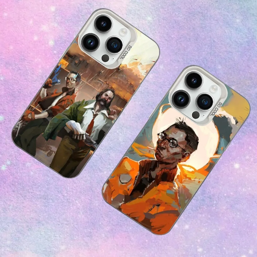 

D-Disco-os Game E-Elysium-ms Phone Case For iPhone 16,15,14,13,12,11,Mini,Pro,SE,MAX White Matte Shockproof Cover