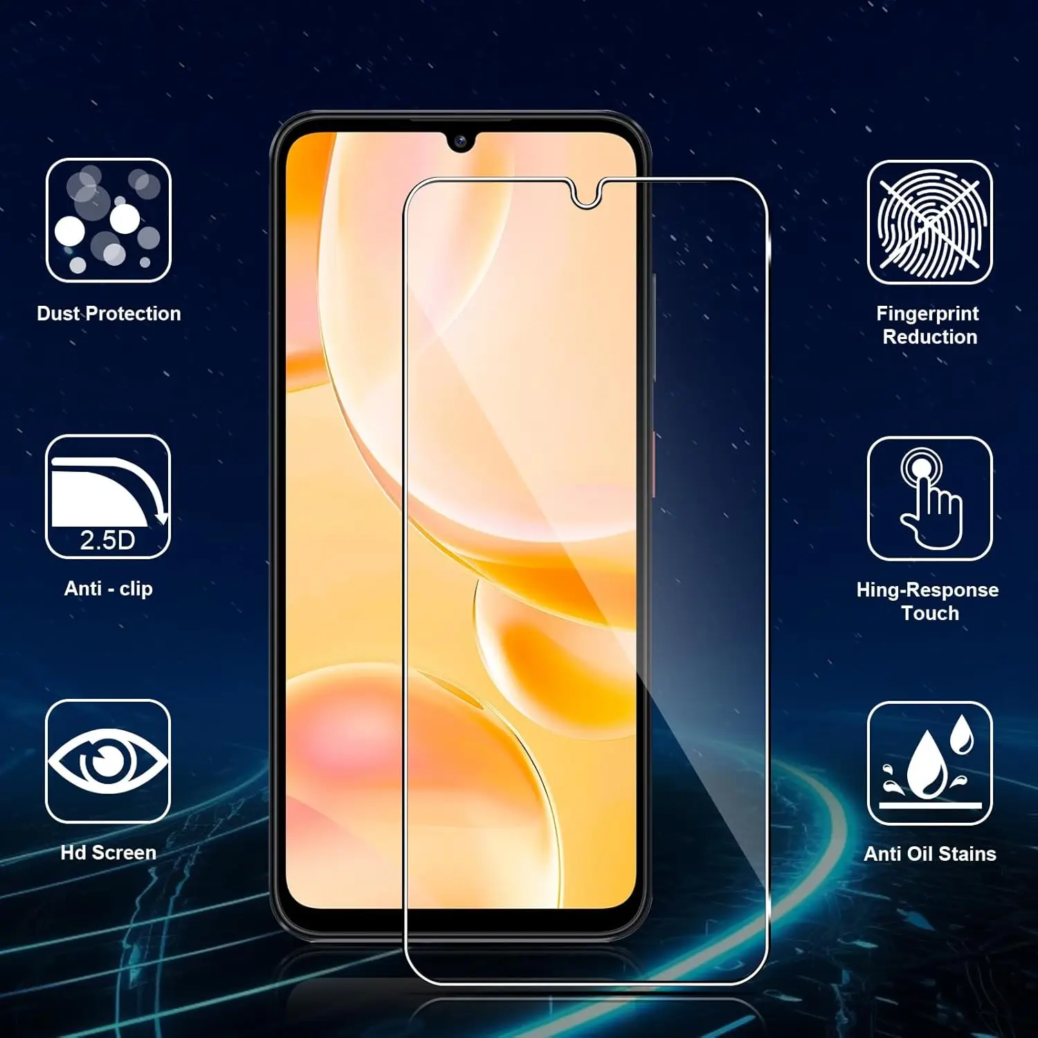 1/2/3/4Pcs For ZTE Nubia A76 Tempered Glass Screen Protector Glass