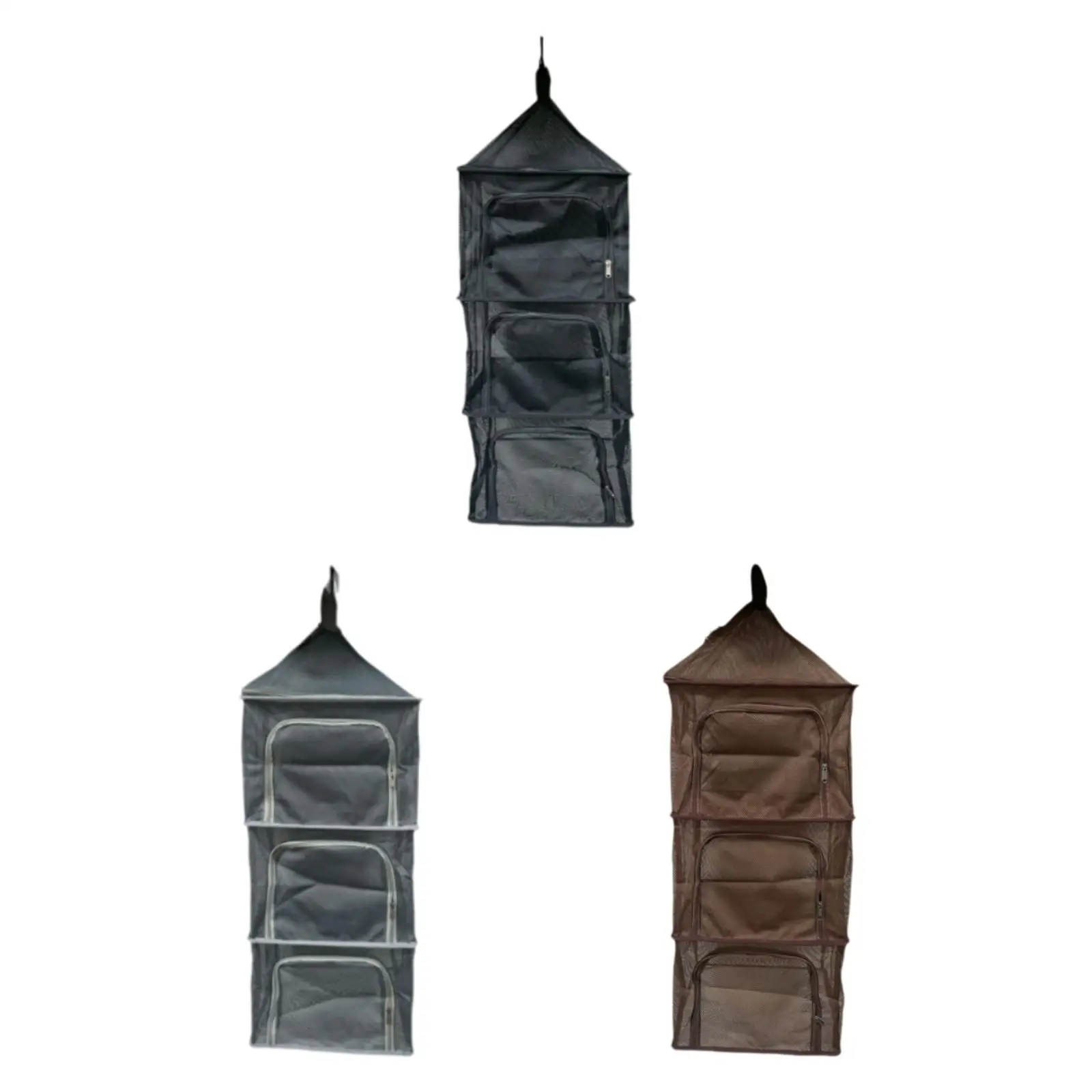 

Mesh Hanger Good Ventilation Nylon with Zippers Hanging Mesh Net Dryer for Tent