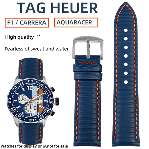 Para TAG HEUER correa de nailon 20mm 21mm 22mm 23mm 24mm correa de reloj fórmula F1 Aquaracer Carrera Blue Water Ghost Sport banda de nailon