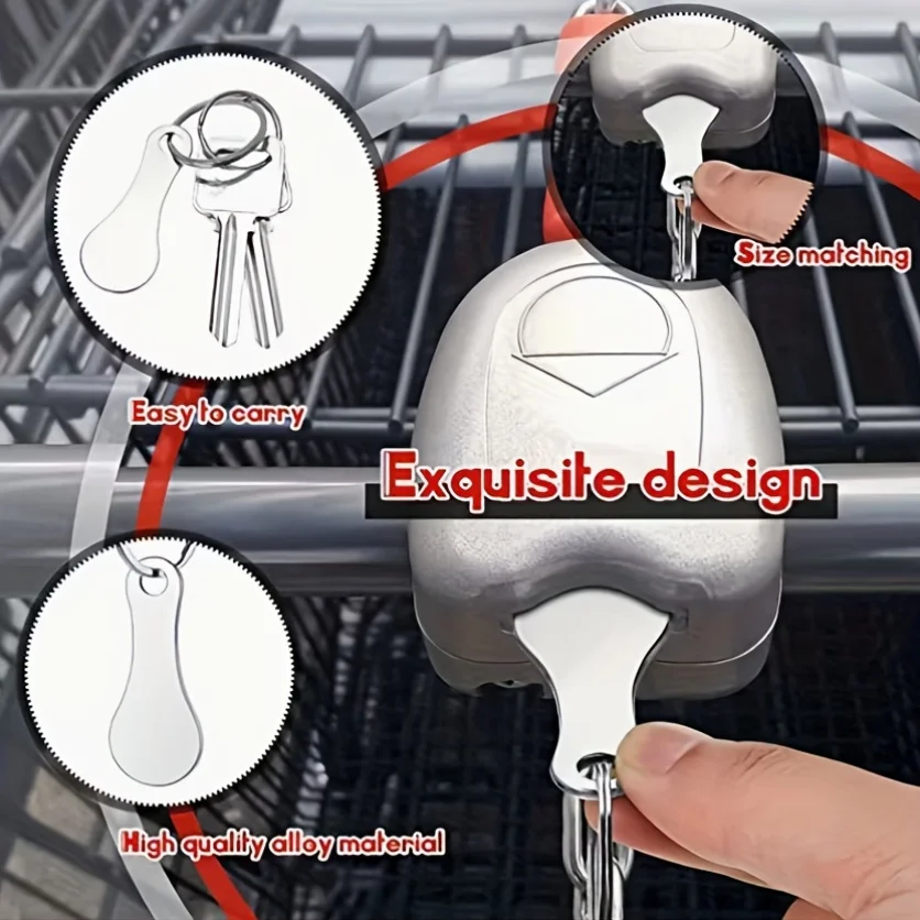 1Pcs Anti Loss Shopping Cart Token, Exquisite Backpack Decoration, Novel Keychain