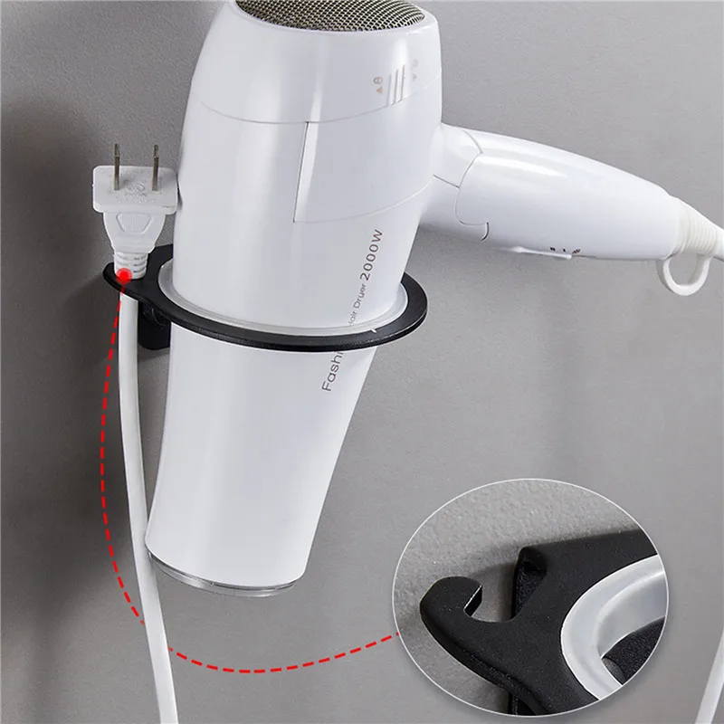 Hairdryer Storage Rack High Quality Wall Mounted Hair Dryer Holder Stand Shelf For Home Bathroom Dressing Room Organizer NEW