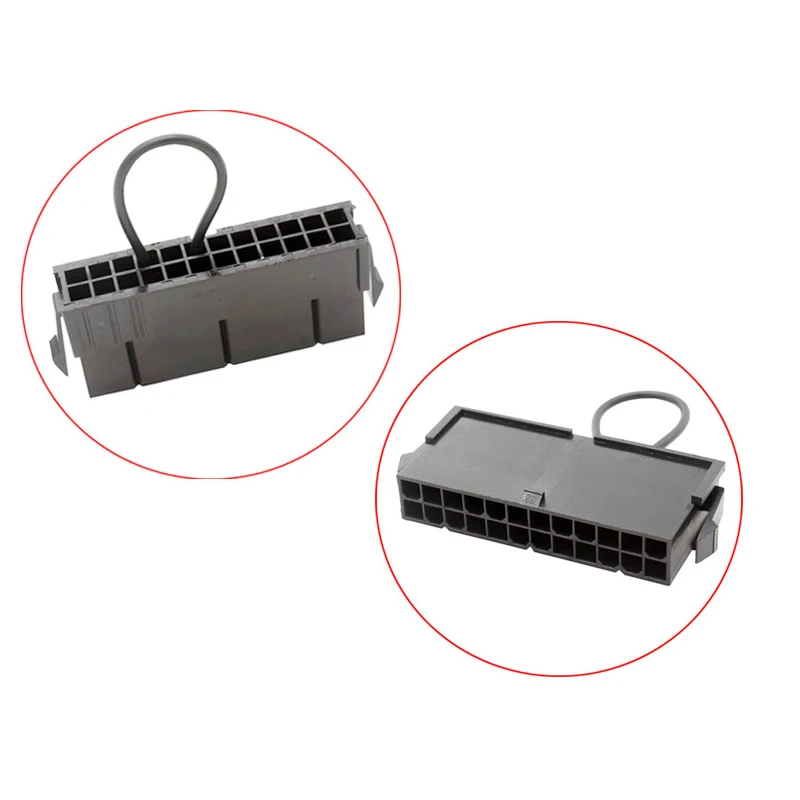 24pin ATX Power On Off Switch Jumper Bridge PSU Test Connector Not Connect for PC Motherboard Start Connector Power Box Adapter