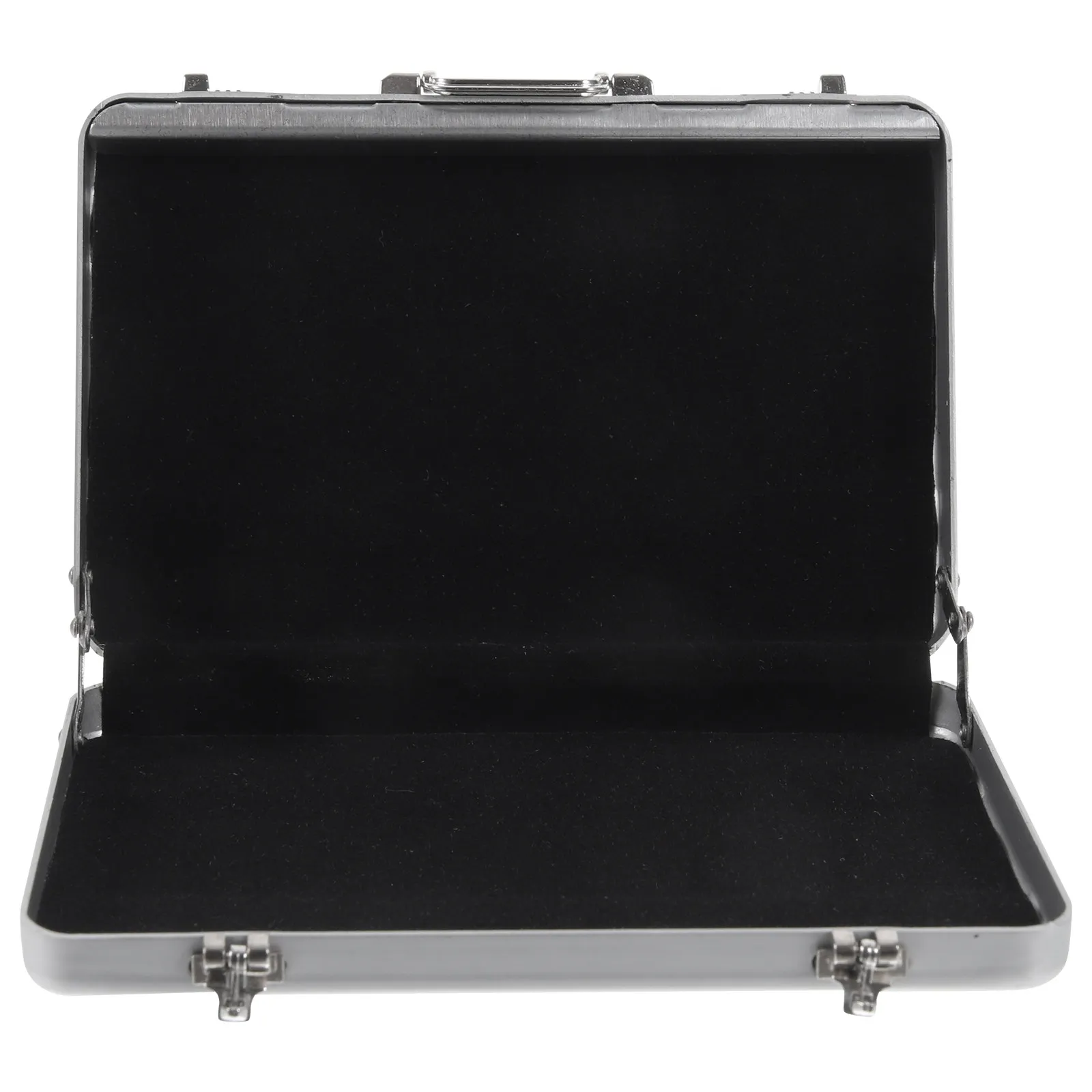 Aluminum Alloy Business Card Holder Mini Briefcase Style Portable Cards Organizer for Men Credit Id Cards Wallet Office Supplies