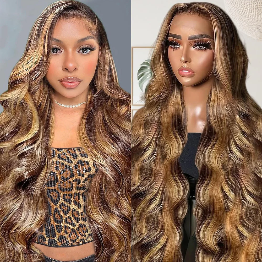 

30 Inch Hightlight Lace Front Wig Straight 13x6 Lace Front Human Hair Wigs 100% Human Hair HD lace Color Wig Frontal Remy Hair