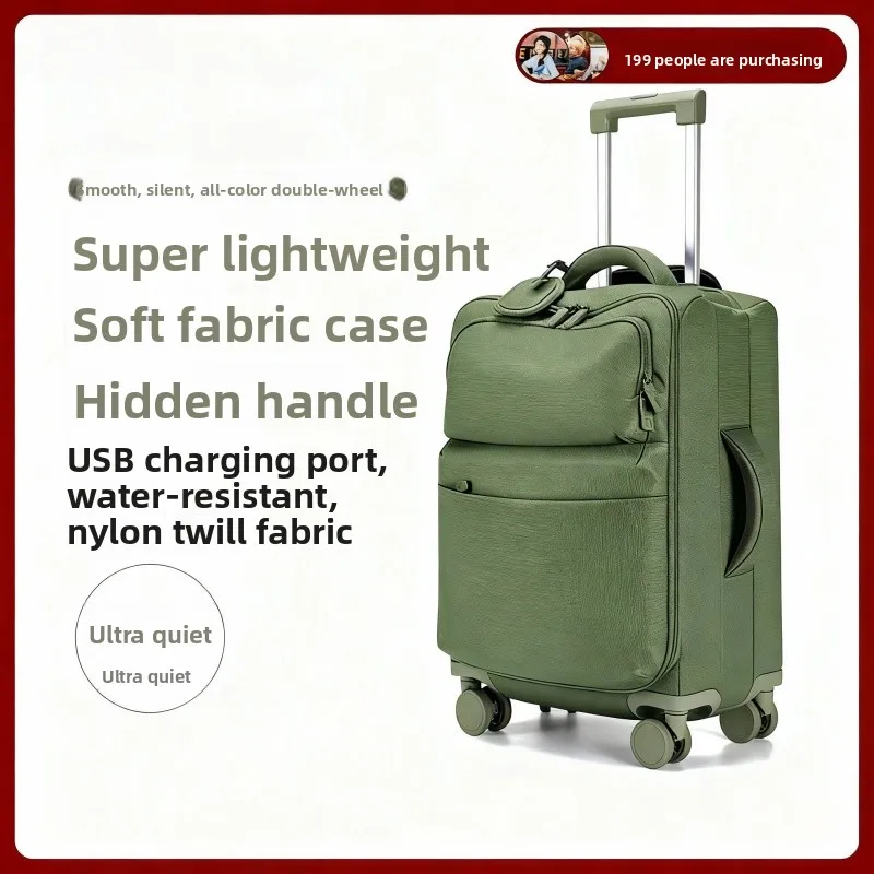 

Travel Lage Canvas Bag Large Capaci 26 Inch Suitcase Women Lightweight 20 Boarding Box Men 24 Canvas Pull Rod Bag Wheel