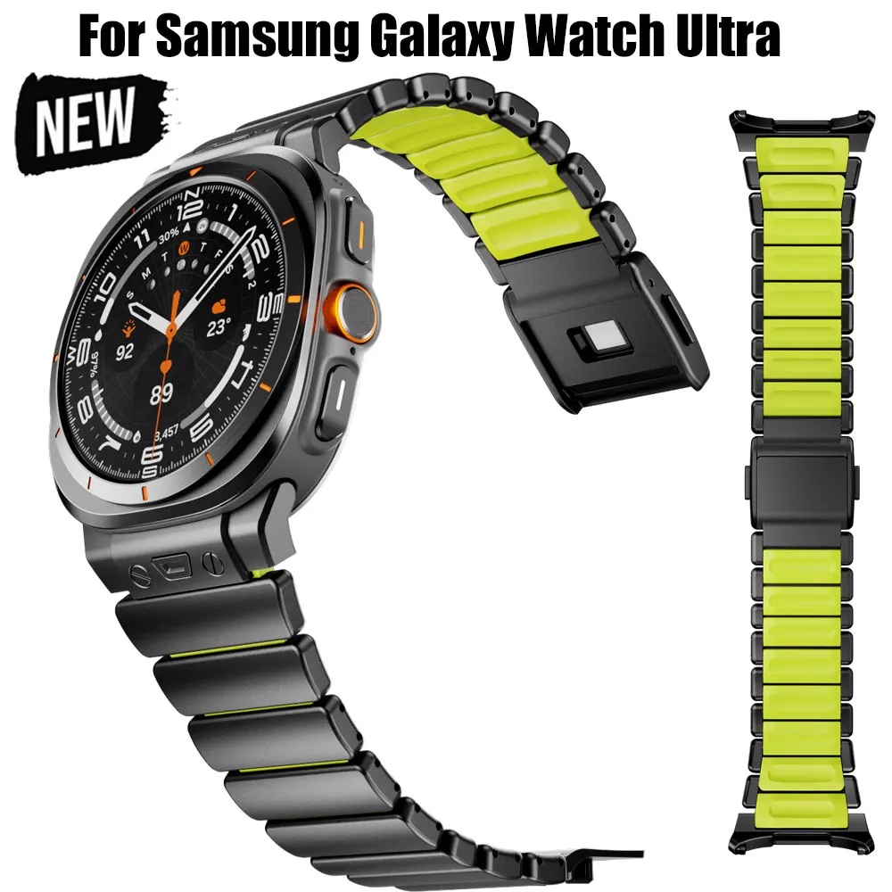 

Магнитный браслет для Samsung Galaxy Watch Ultra47 мм, металлический ремешок для часов Galaxy Watch Ultra 2024 2025, ремешок из нержавеющей стали