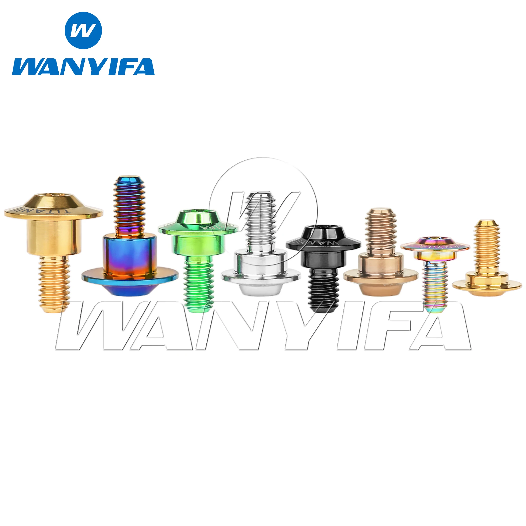 Wanyifa Titanium Step Bolt M5/M6x11-22mm Torx Head Step Screw Locomotive Motorcycle Shell Modification Stepped Screws