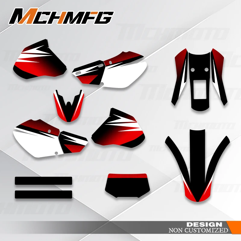 MCHMFG Custom Team Motorcycle Graphics Decal Stickers Kits For HONDA XR250 1996 1997 1998 1999 2000 2001 2002 2003 2004 029
