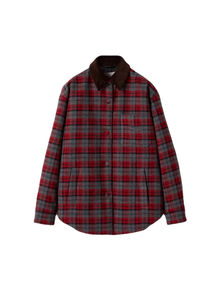 Casual Women's Quilted Jaet Royal High-End Vintage Plaid Collar Warm Outerwear Autumn Winter New Sle Versatile Comfortable