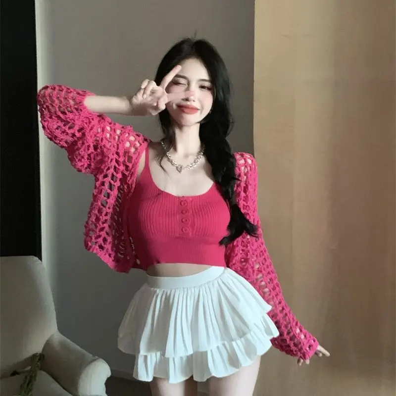 

Комплекты камзолей для женщин, специальные соблазнительные простые однотонные женские комплекты в корейском стиле для отдыха, популярные классические элегантные милые новые