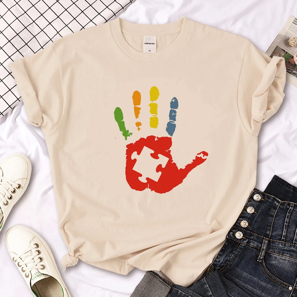 Autism t-shirts women harajuku Y2K streetwear t shirt girl anime designer Japanese clothing