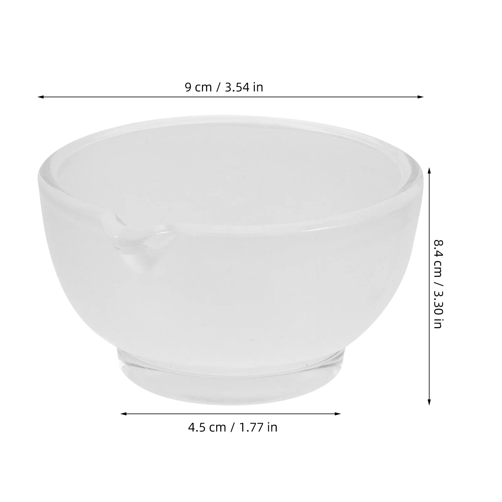 1Set Pestle and Glass Bowl Set Large Capacity Grinding Container for Kitchen Lab Heavy Duty Break Resistant Design