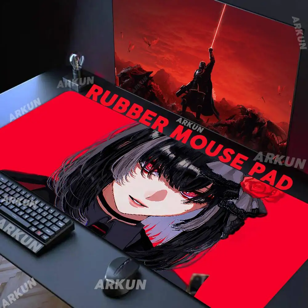 

Large Pretty Red Hot Girl Mouse Pad Gamer Computer Accessories Keyboard Table Mat pad Company Gaming Laptop Desk Accessory Pc
