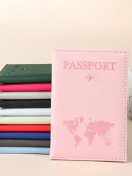 Map Print Travel Passport Covers Women Men Passport Cover Passport Holder ID Card Holder Flight Ticket Clip Travel Accessories