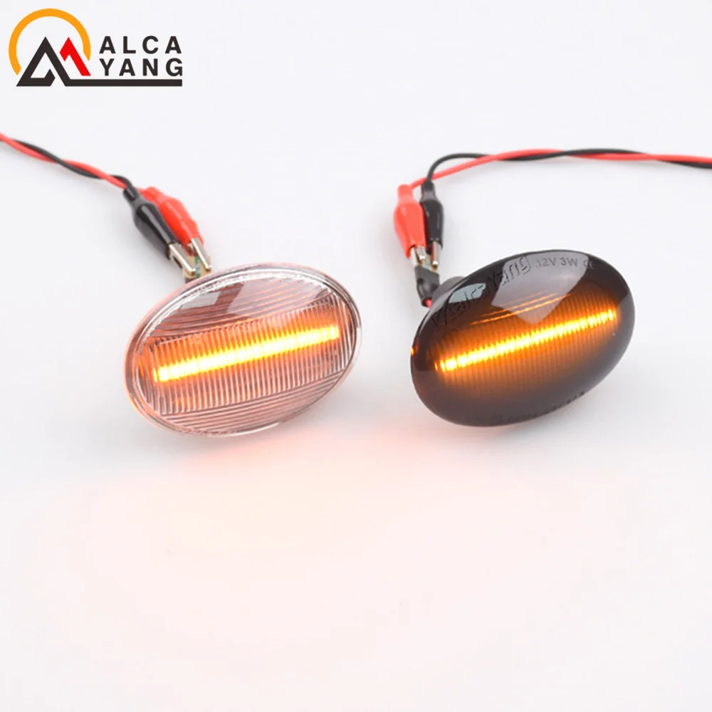 For BMW MINI Cooper R55 R56 R57 R58 R59 CL-R56-LSM-SM Smoked LED Turn Signal Light Indicator 2Pcs Side Maker Repeater Car Lights