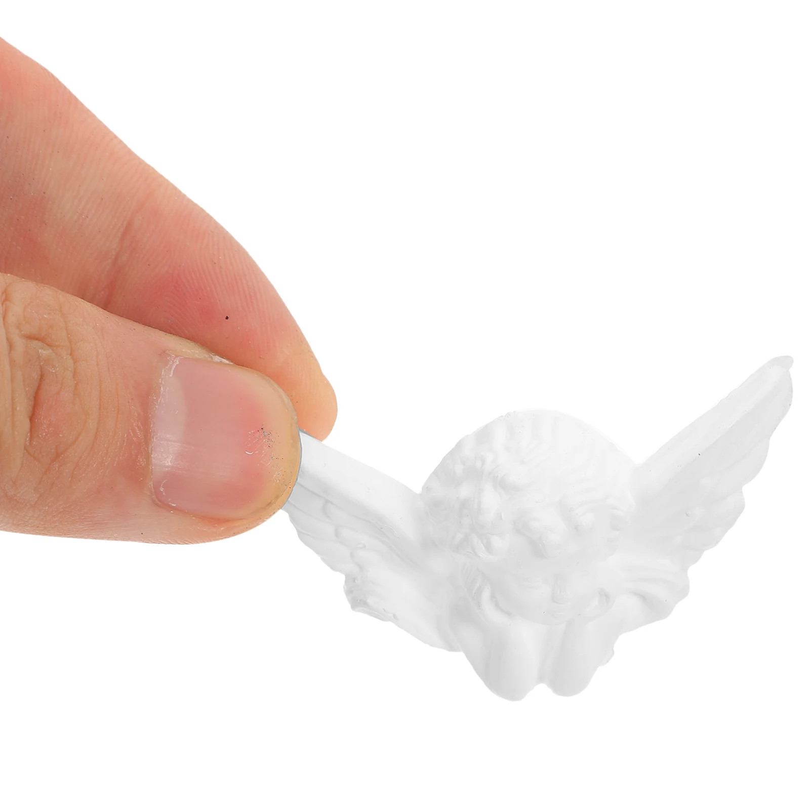 

8 Pcs Angel Head Decoration Resin Sculpture Baby Shower Party Favor Toy Miniature Model Festive Supplies Home Decor