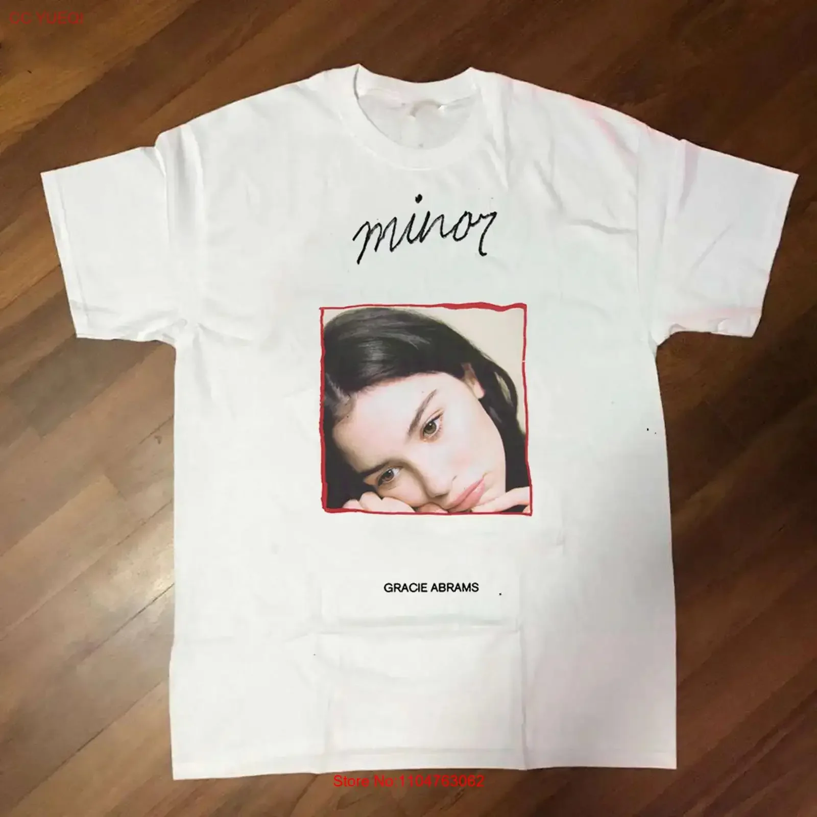 Gracie Abrams Minor Album White Cotton T Shirt Full Size S 5XL vintage Washed graphic designer clothes Versatile Stylish