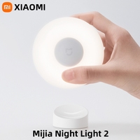 XIAOMI Mijia Night Light 2 Smart Motion Sensor, Dimmable Brightness Auto Light Sensing Bedside Lamp for Bedroom Kids Adults